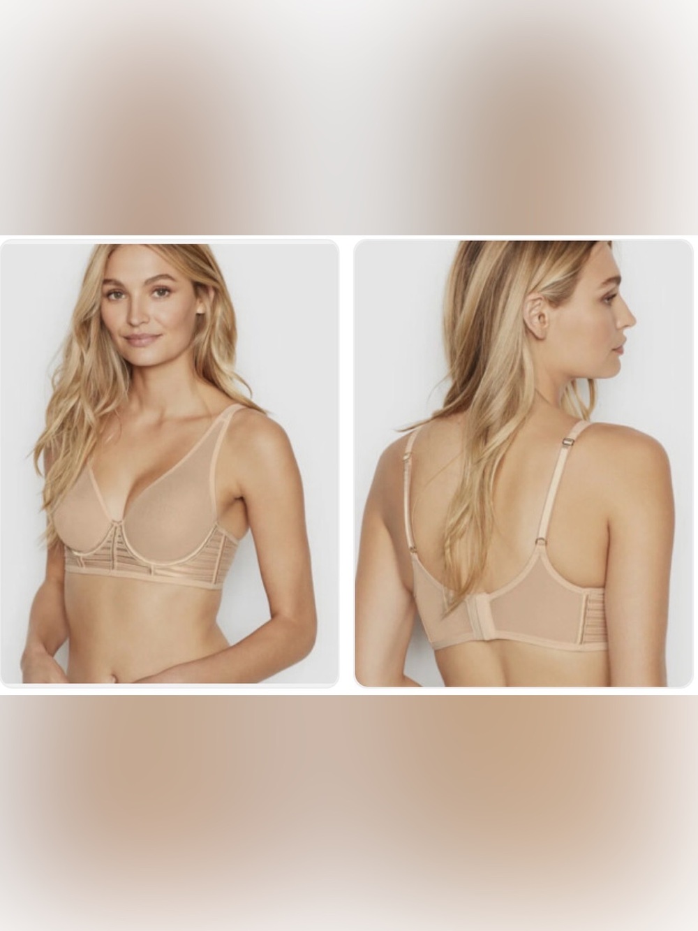 Victoria's Secret Plunge Underwire Bra in Nude Blush